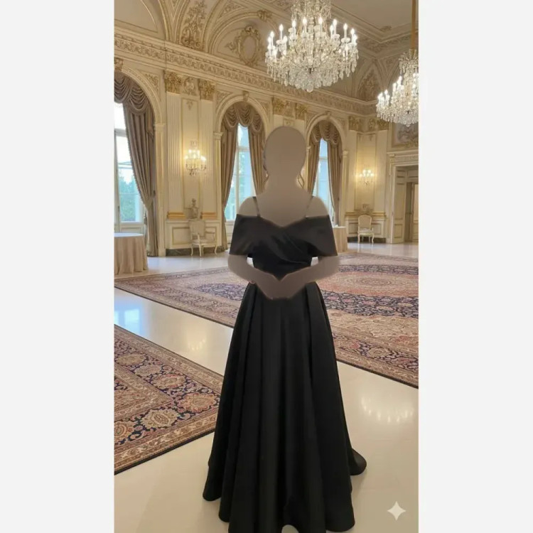 پیراهن زنانه مجلسی مدل نیلسا پارچه مازراتی و ساتن سنگدوزی شده سایز 38 تا 50