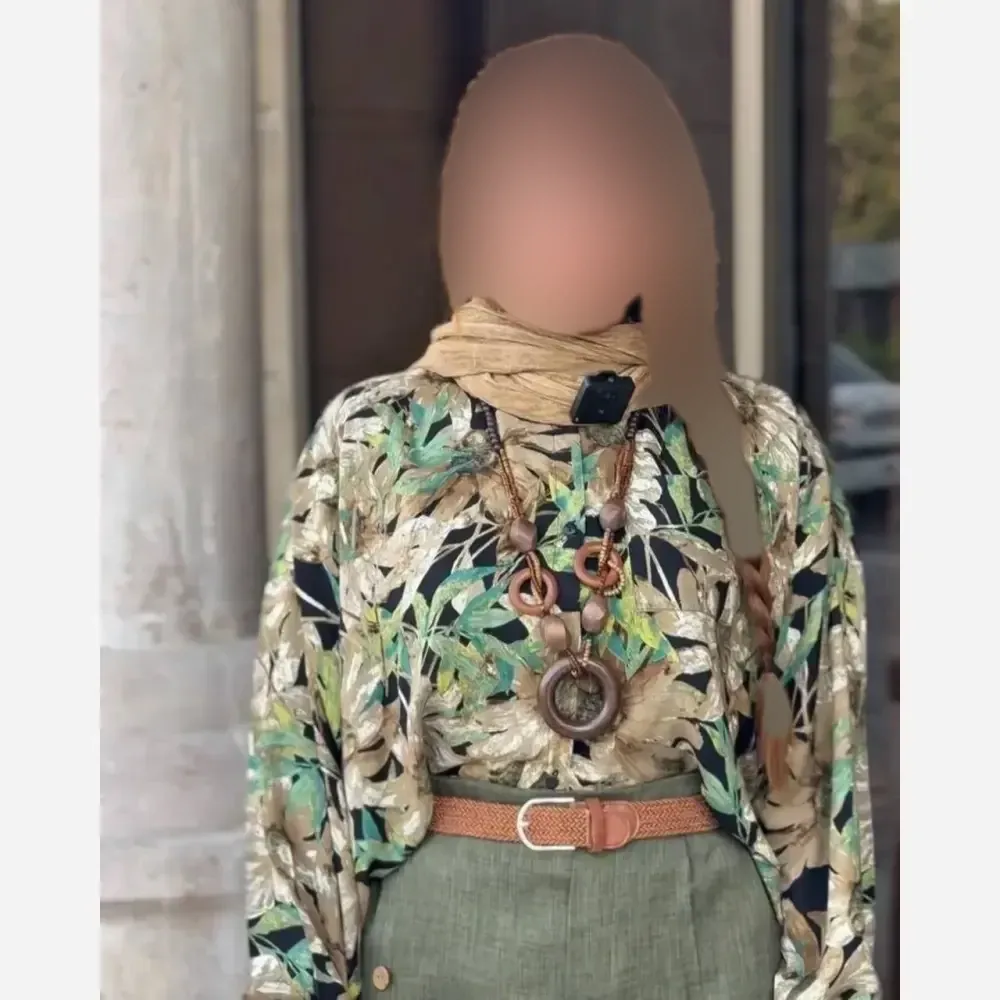 ست شومیز و شلوار زنانه جنس لینن مدل ترلان