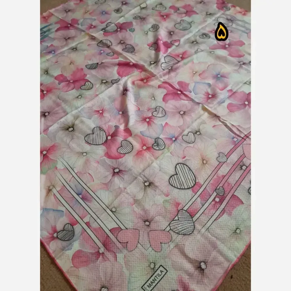 روسری دخترانه سوپرنخ فانتزی دست دوز قواره 100