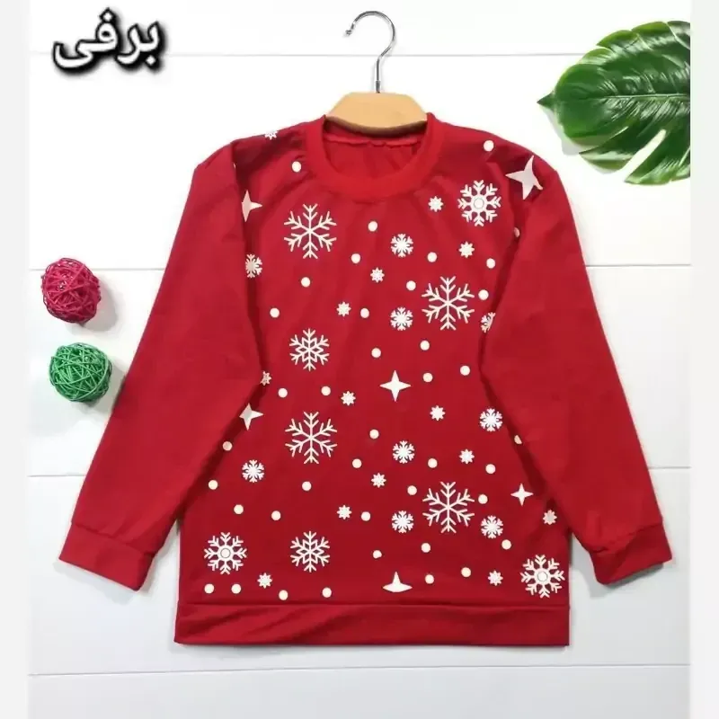 بلوز زنانه یقه گرد طرح دار جنس دورس مناسب سایز 36 تا 44