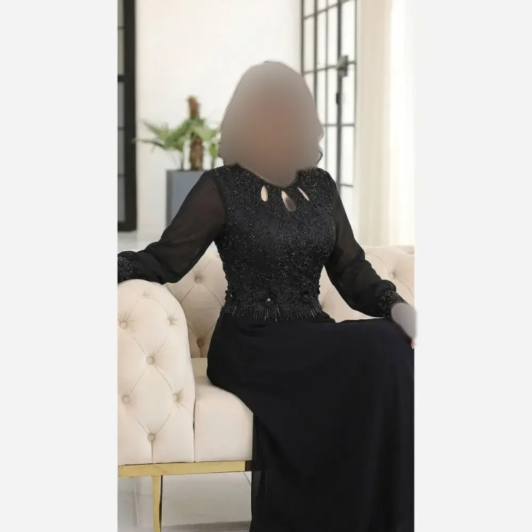 پیراهن مجلسی زنانه ساتن تافته مدل لاله دامن پرچین کاپدار سایز 36 تا 52