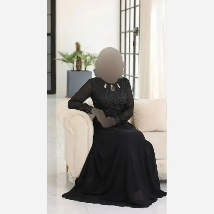 پیراهن مجلسی زنانه ساتن تافته مدل لاله دامن پرچین کاپدار سایز 36 تا 52
