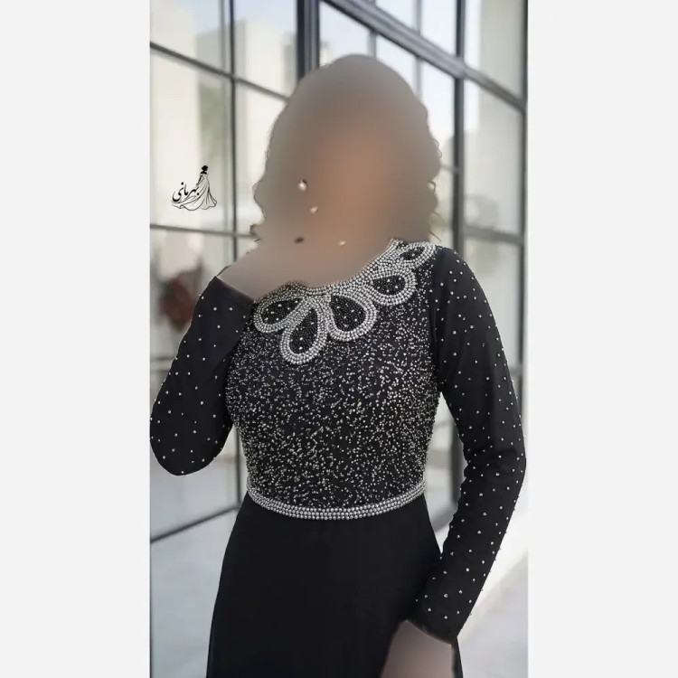 لباس مجلسی زنانه مدل تابان پولک مخمل و تور کاپدار سایزبندی 38 تا 56