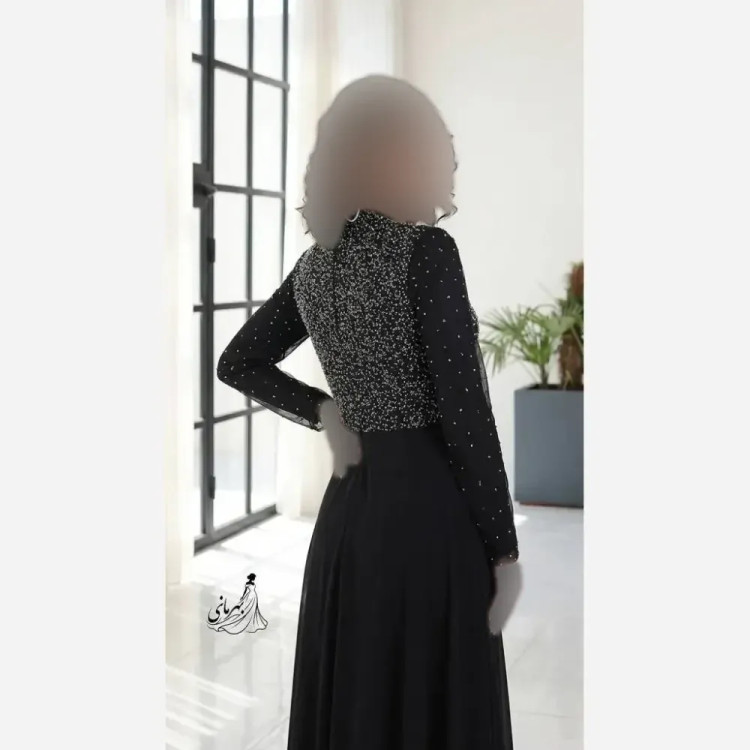 لباس مجلسی زنانه مدل تابان پولک مخمل و تور کاپدار سایزبندی 38 تا 56