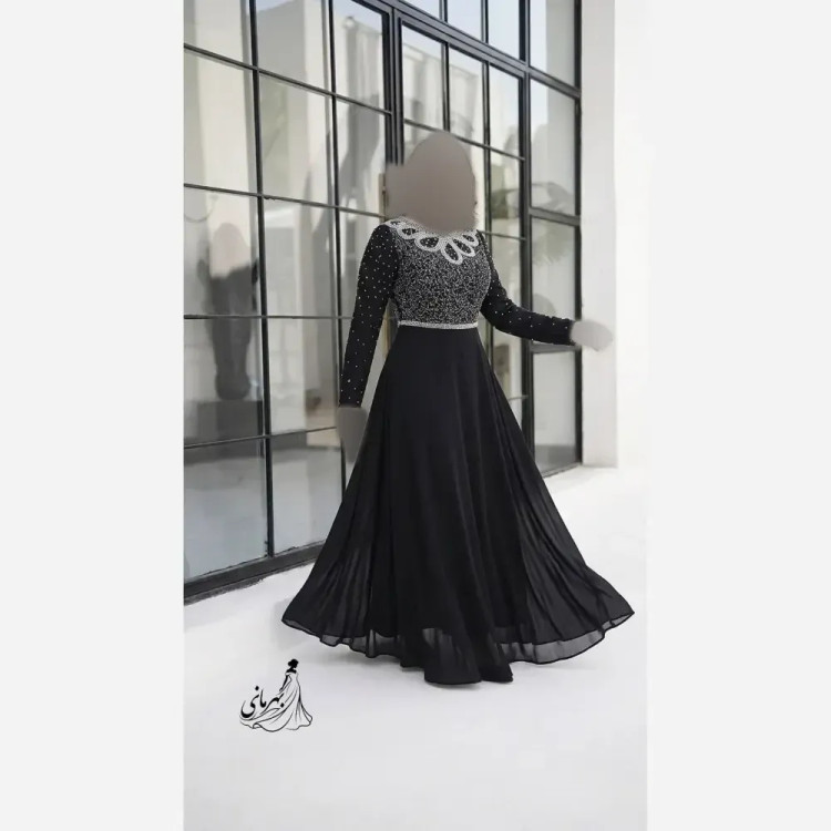 لباس مجلسی زنانه مدل تابان پولک مخمل و تور کاپدار سایزبندی 38 تا 56