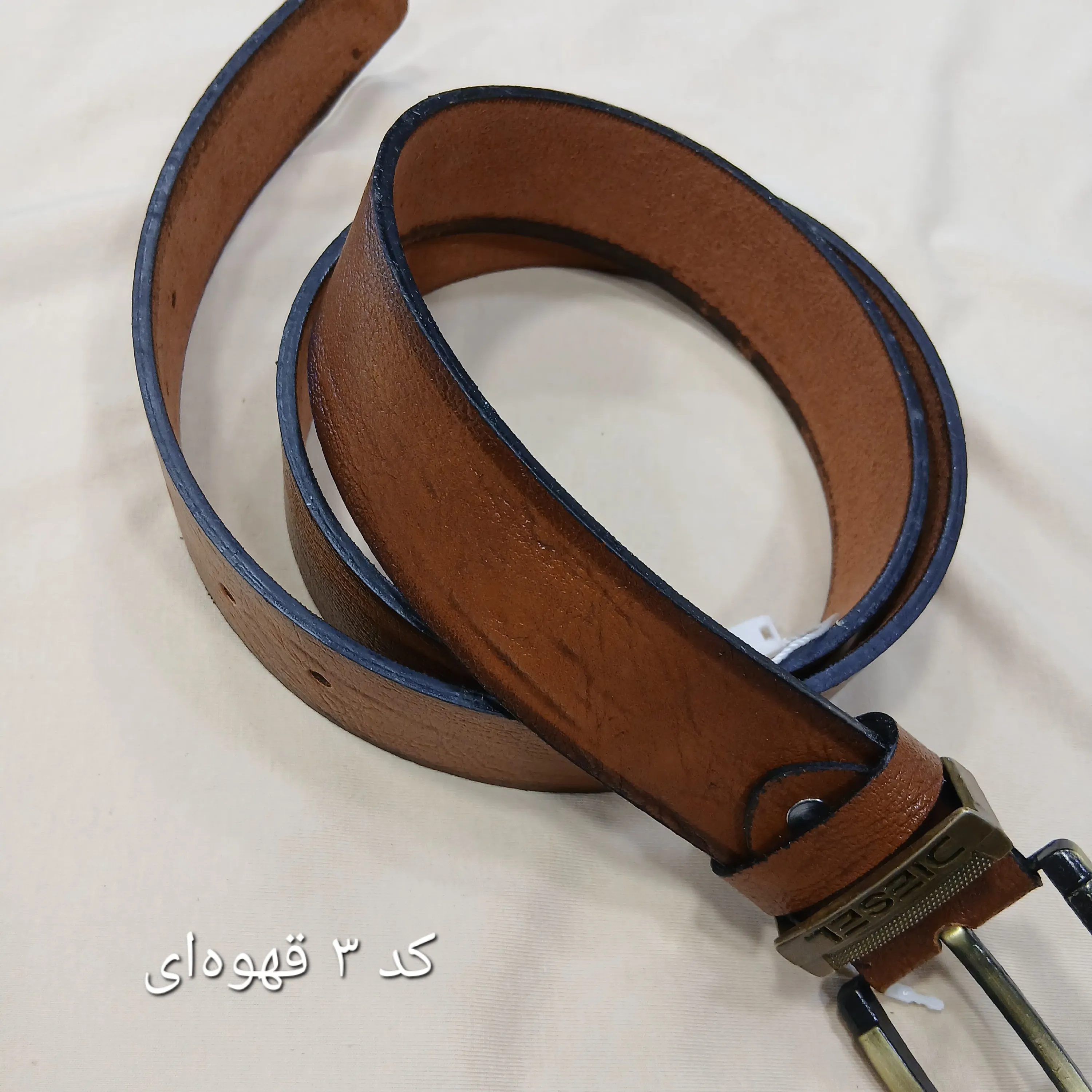 کمربند چرمی مردانه سگک فلزی پهنا 3.5 سانت در چهار رنگ متنوع