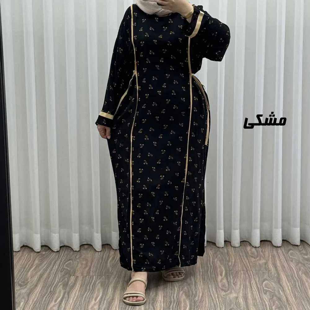 پیراهن ساحلی زنانه نخی گلریز فری سایز مناسب تا سایز 52 با کمر کشی