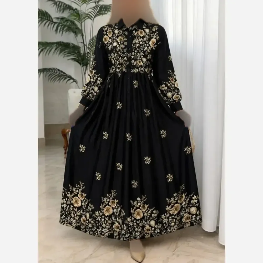 پیراهن زنانه مدل زنبق جنس بوگاتی درجه یک فری سایز 38 تا 46