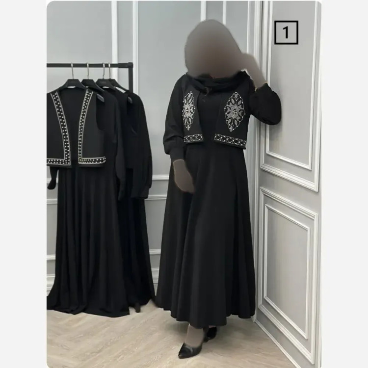 ست پیراهن و جلیقه زنانه مدل پریزاد جنس بوگاتی و مازراتی سایز فری 38 تا 46