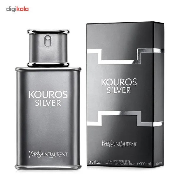 ادو تویلت مردانه ایو سن لوران مدل Kouros Silver حجم 100 میلی لیتر
