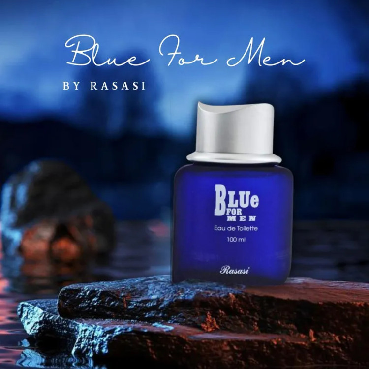 ادو تویلت مردانه رساسی مدل Blue for men حجم 100 میلی لیتر
