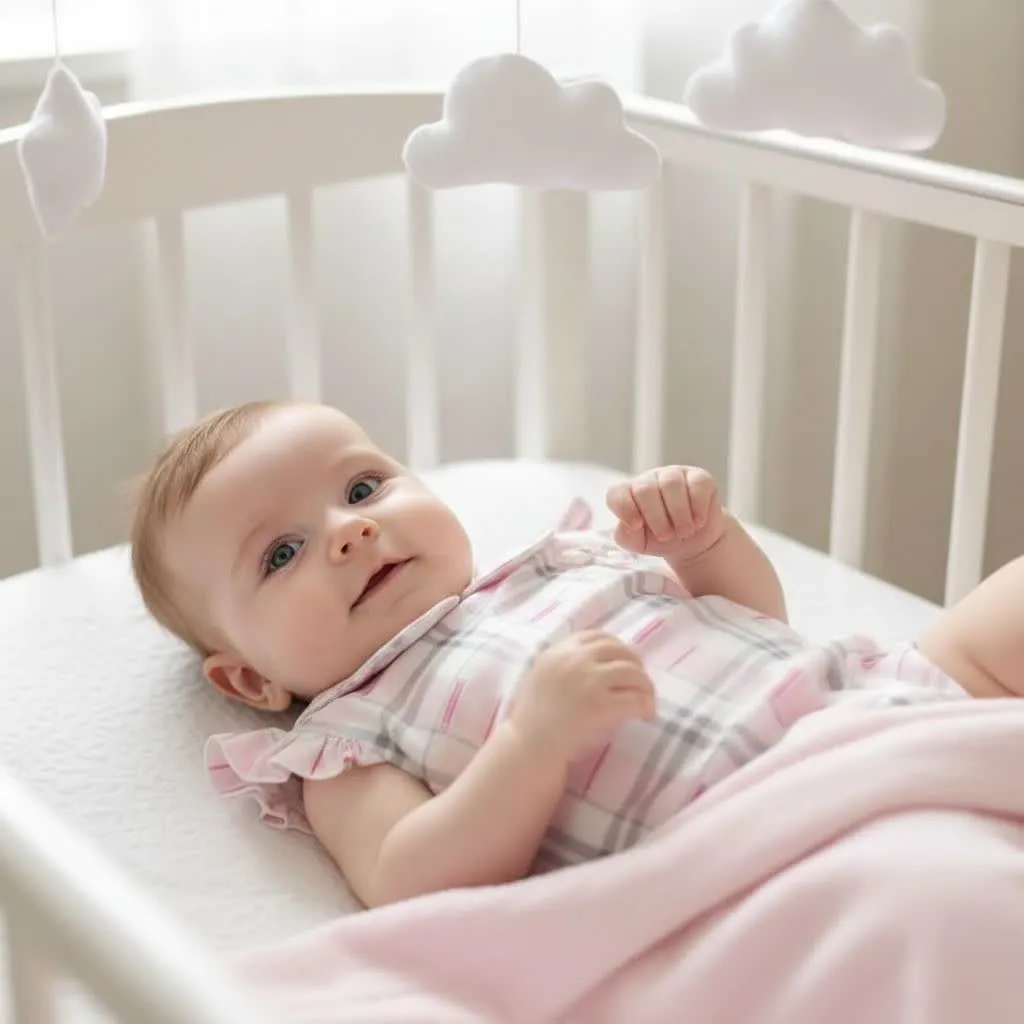 رامپر نوزادی دخترانه صورتی چهارخونه صدفی مجلسی سایز 3 تا 18 ماه