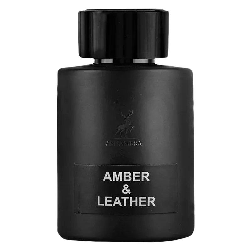 ادو پرفیوم مردانه الحمبرا مدل Amber and Leather حجم 100 میلی لیتر