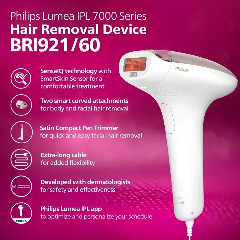 ست لیزر بدن فیلیپس مدل BRI921/60 به همراه تریمر صورت مدل HP6388