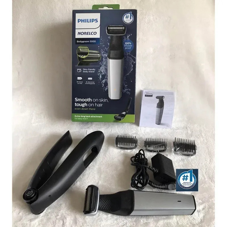 ماشین اصلاح موی بدن فیلیپس مدل BG5025/40 ضد آب به همراه سری مخصوص کمر و شانه