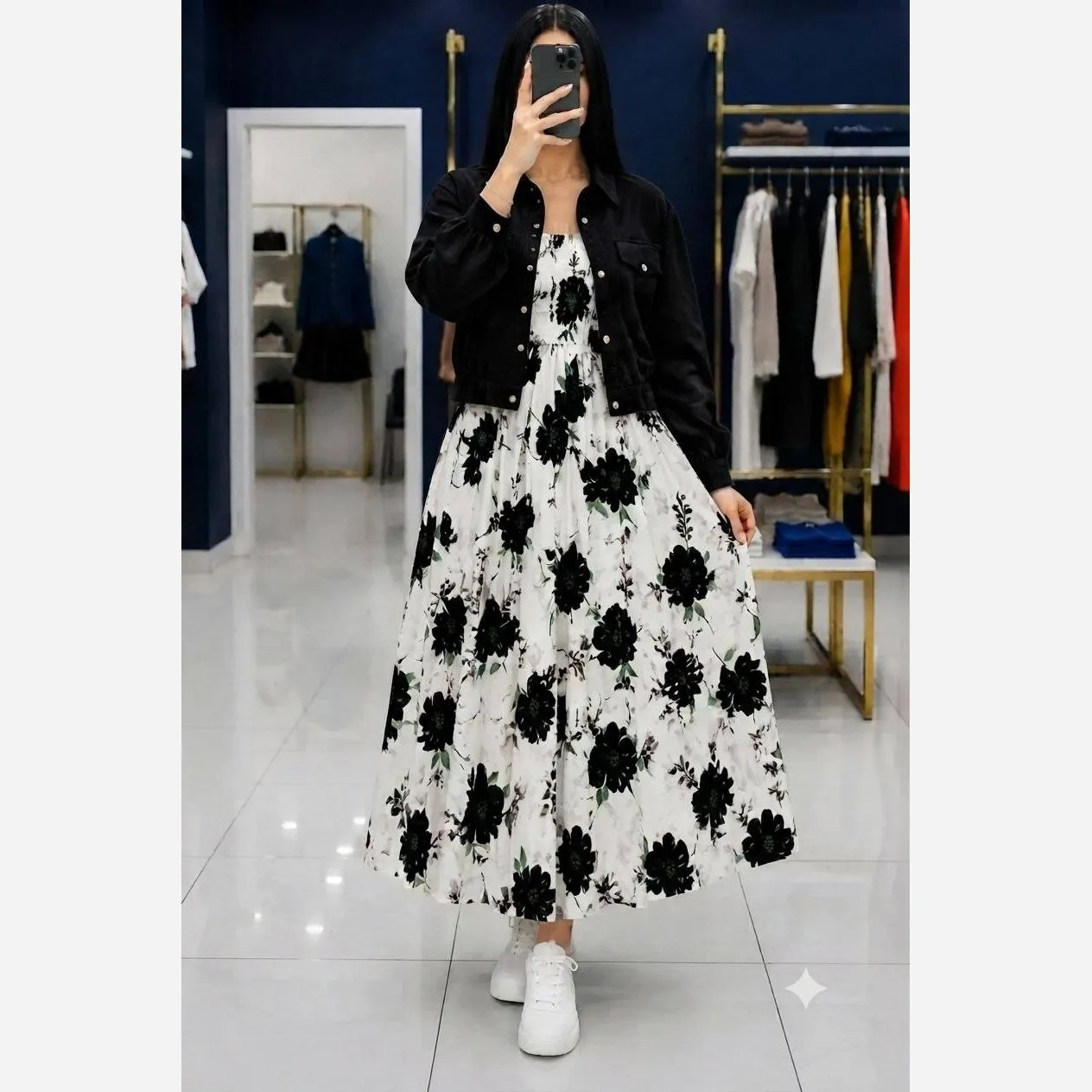 سارافون ساحلی گل فلامنت و لنین زنانه سایز 38 تا 46