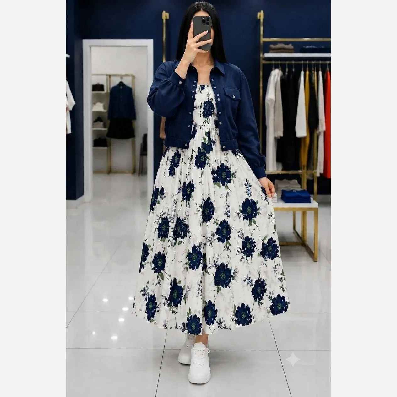 سارافون ساحلی گل فلامنت و لنین زنانه سایز 38 تا 46
