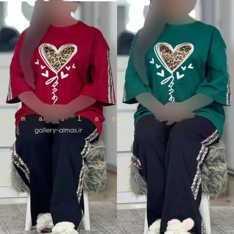 ست بلوبری زنانه جنس پنبه با کیفیت فری سایز