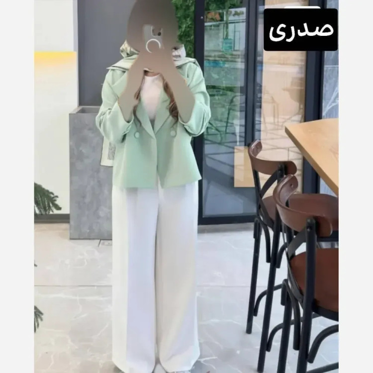 کت و شلوار زنانه مازراتی کمربند دار مدل آزیتا فری سایز
