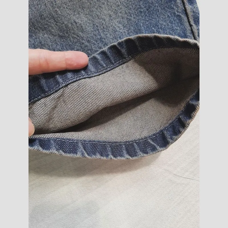 شلوار جین بگ بچگانه اسپرت دخترانه و پسرانه تک رنگ پنبه ای درجه یک