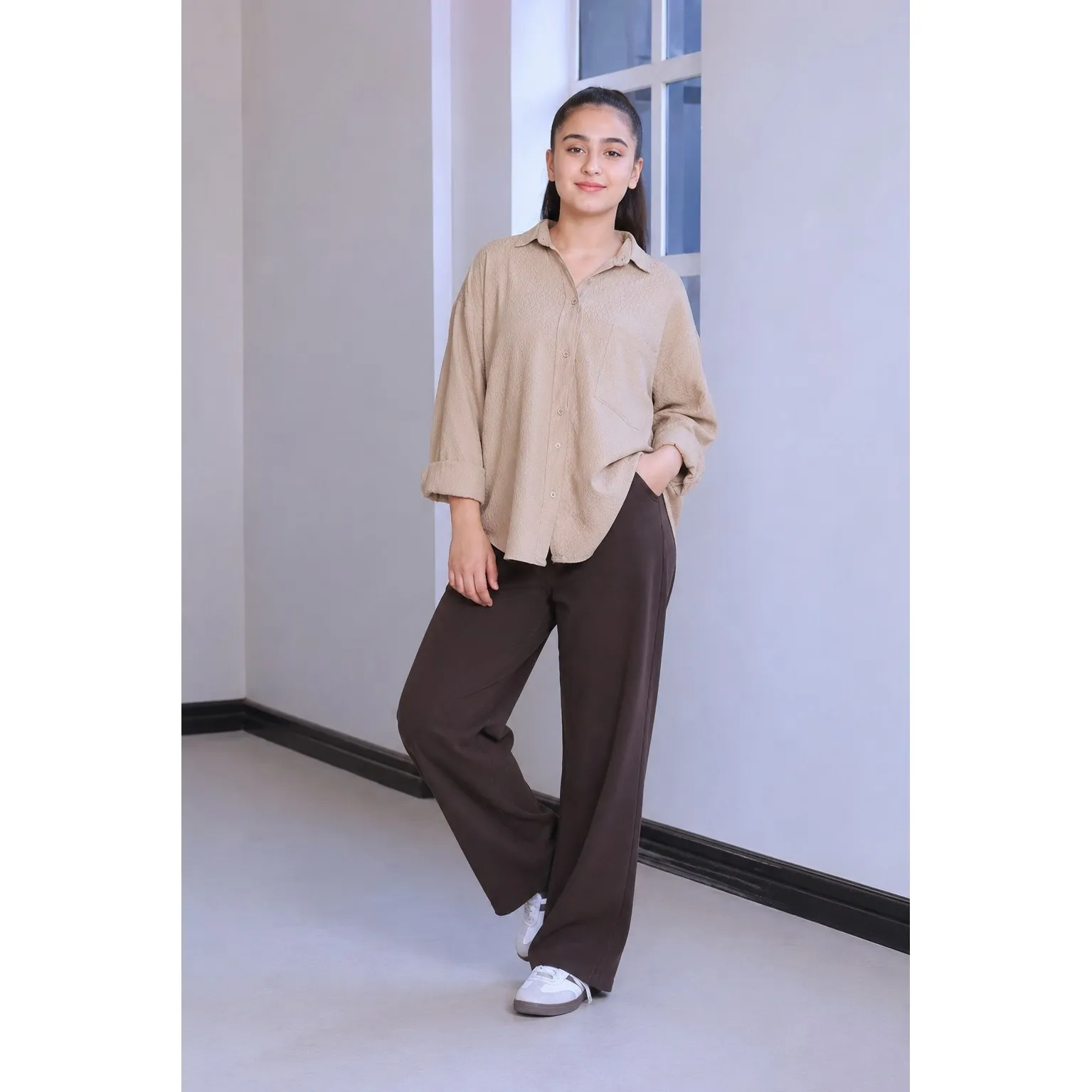 شومیز لینن جناقی ریزشی تینیجری دخترانه