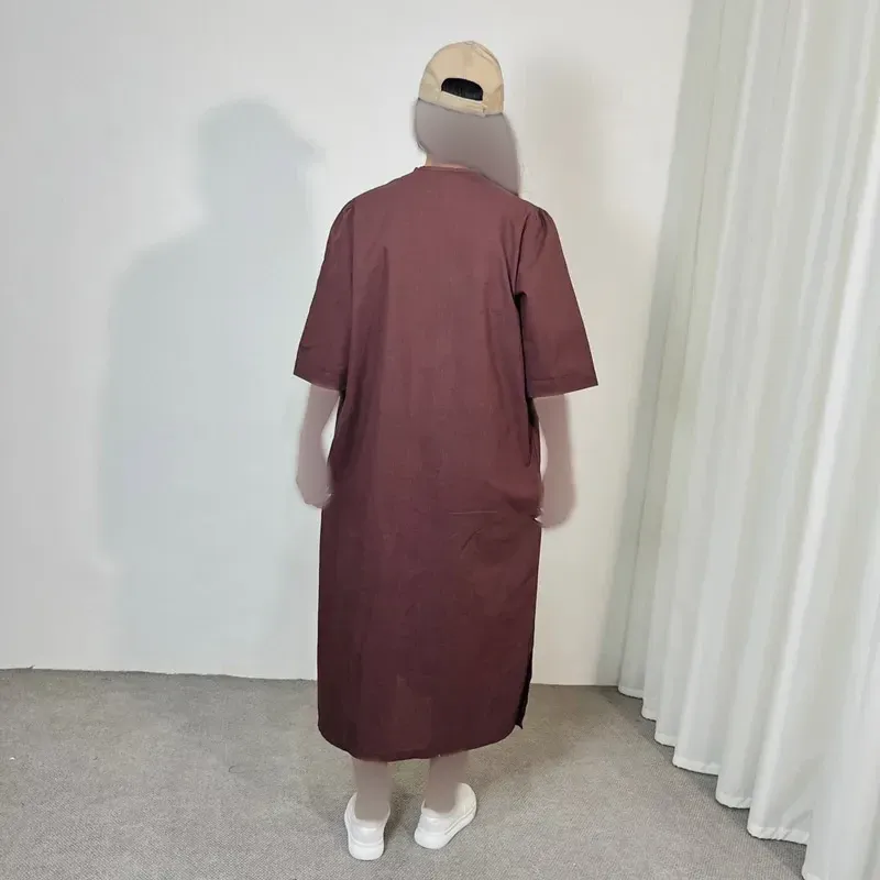 مانتو کفتان لینن بلند سایز بزرگ