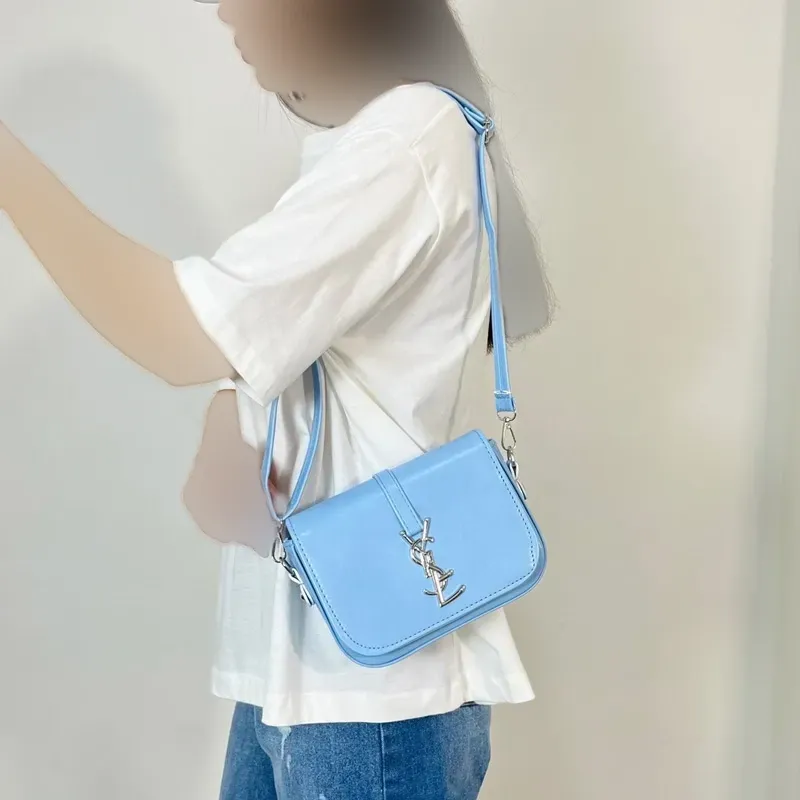کیف دوشی زنانه چرم مصنوعی YSL ابعاد 20 در 16 سانتیمتر
