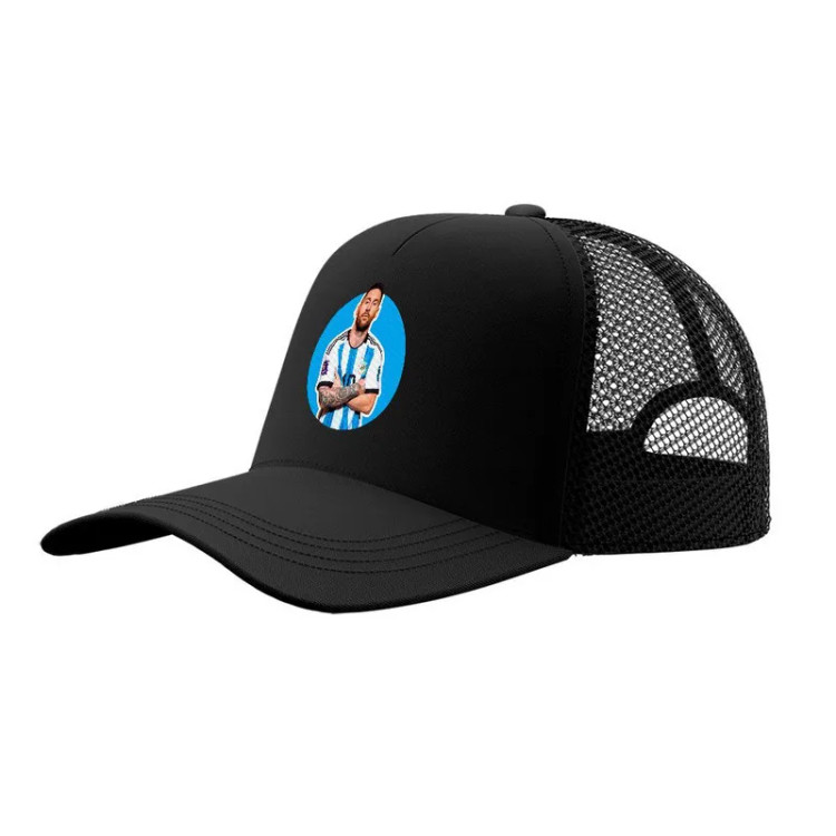 کلاه کپ پاد آفرین مدل فوتبالی لیونل مسی کد 286 جنس کتان مناسب اسپرت و روزمره