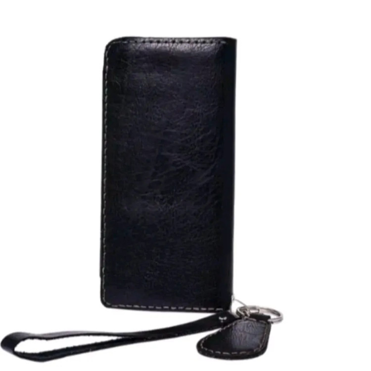 ست چرم مردانه رابو شامل نیم بوت کمربند کیف پول و جاکلیدی چرم مصنوعی مشکی