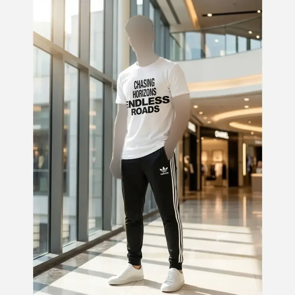 ست تیشرت و شلوار مردانه پنبه سوپر و اسپان نخ مدل ENDLESS