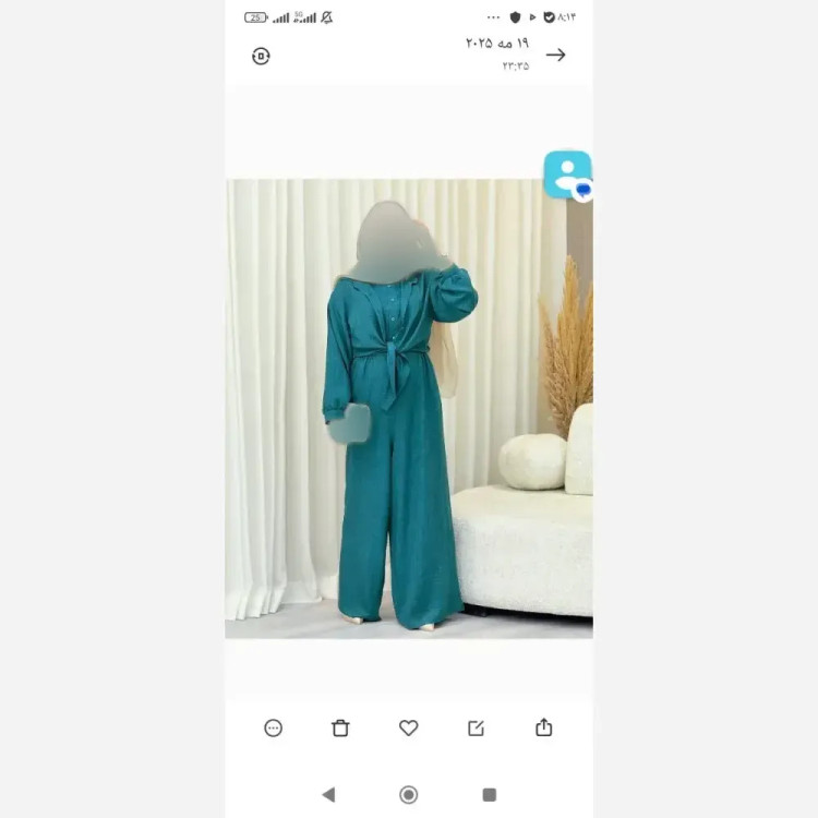 بیلرمهتاب دو تکه شیک زنانه جنس صوفیا شانتون فری سایز 36 تا 48