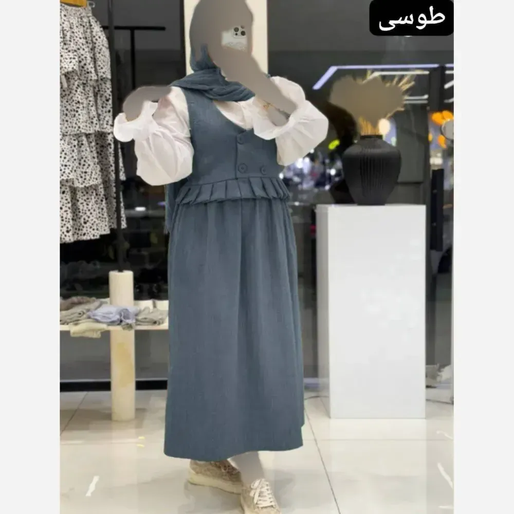 کت و سارافون تبسم جنس شانتون فری سایز تا 46