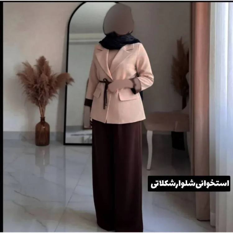 شومیز و هدبند پلنگی جنس الیزه سایز فری تا 48