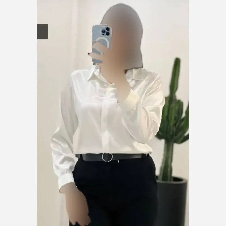 شومیز ساتن فرانسه ضخیم زنانه رنگ بندی متنوع سایز 1 و 2