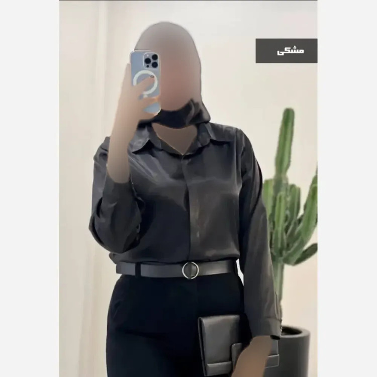 شومیز ساتن فرانسه ضخیم زنانه رنگ بندی متنوع سایز 1 و 2