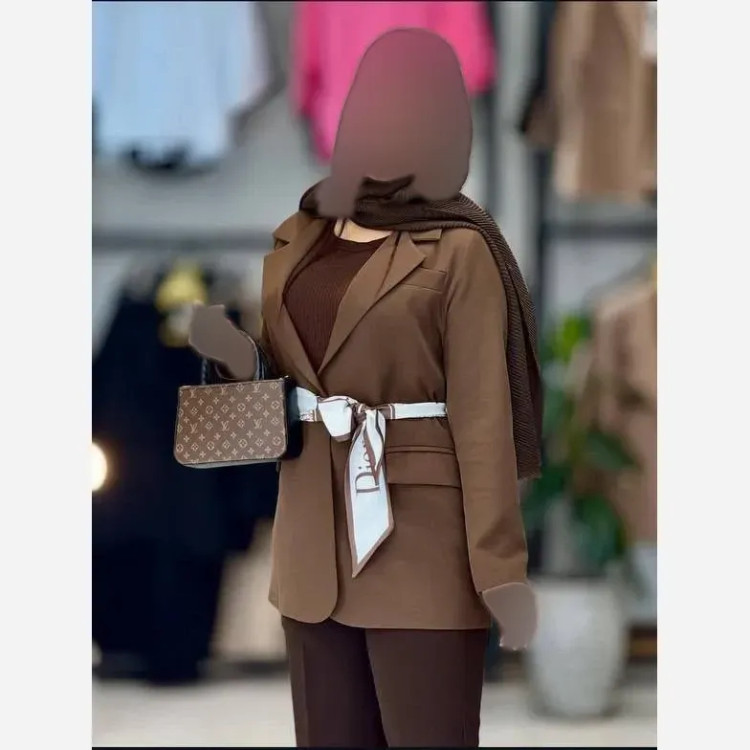 کت دیور زنانه جنس مازراتی درجه یک رنگ نسکافه ای سایز 36 تا 48