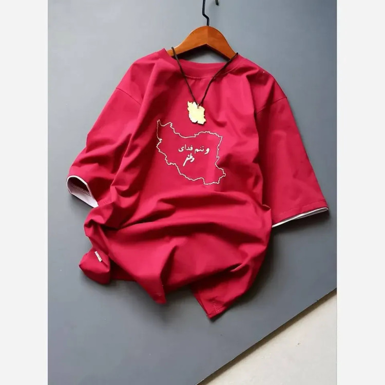 تیشرت دخترانه پنبه یک رو لاکرا طرح گل سایز 55 تا 70