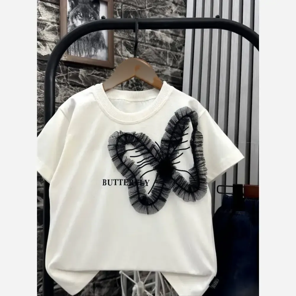 تیشرت بچگانه پنبهای طرح وطنم همراه با گردنبند سایز 40 تا 55