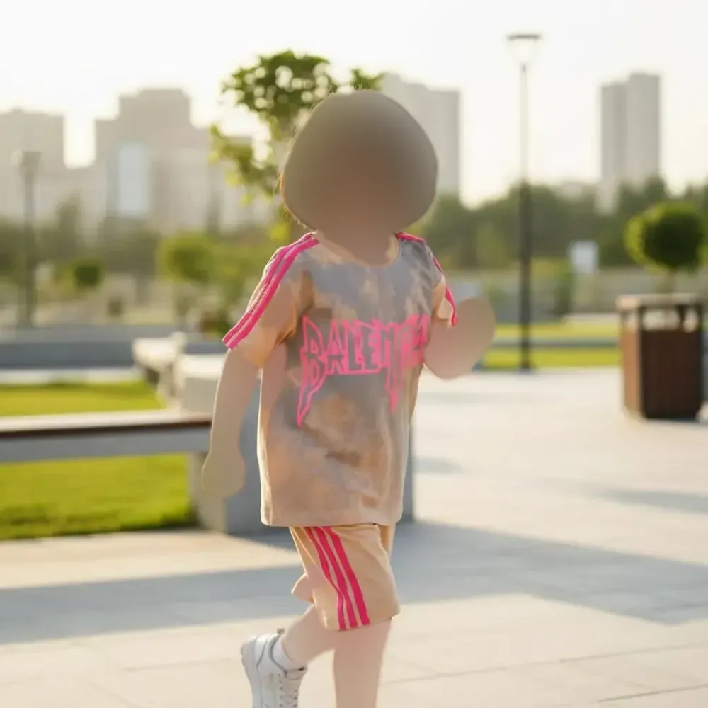 ست تیشرت و شلوارک پنبه سوپر مدل بالنسیگا