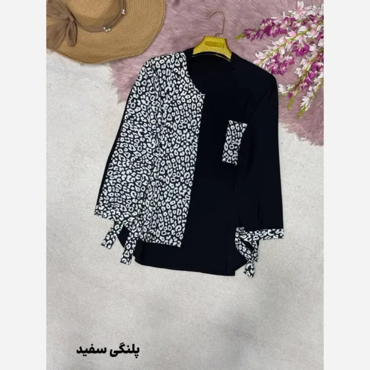 شومیز طرحدار نجلا کرپ بوگاتی زبرا پلنگی سایز 38 تا 50