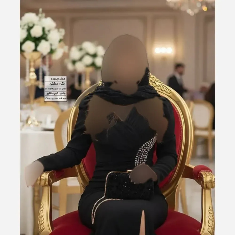 ماکسی مجلسی زنانه مدل مانیسا جنس کرپ دالقیچ نگیندار