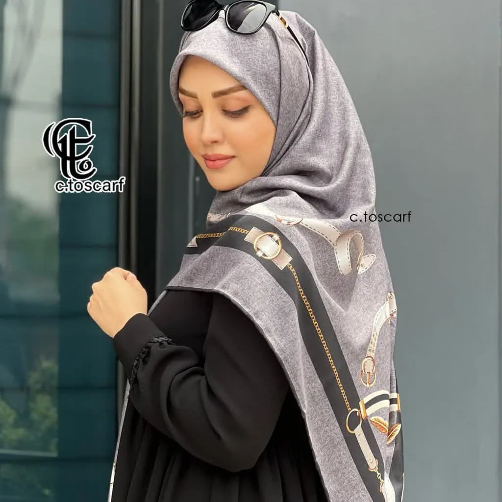روسری نخ کاستوم طرح دیانا طوسی قواره بزرگ 140 سانتیمتر سیتو